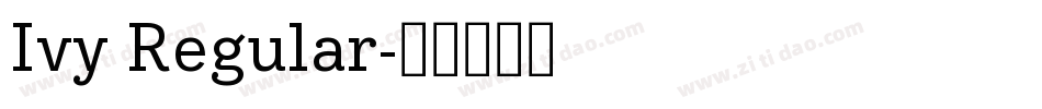 Ivy Regular字体转换